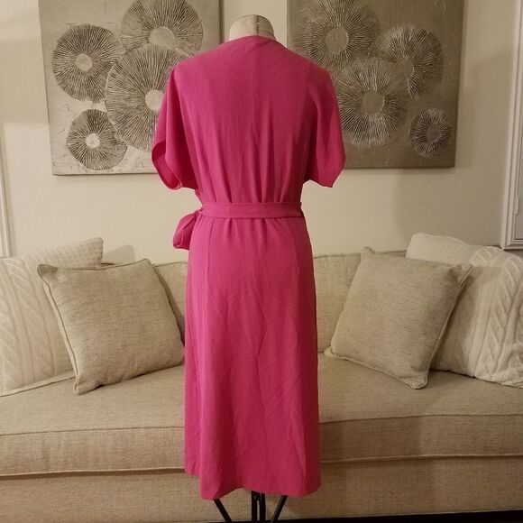 Felicity & Coco Rita Wrap Dress sz Medium in Pink. - Picture 7 of 10